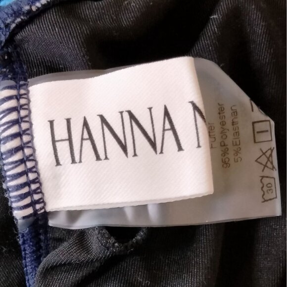 Hanna Nikole Plus Size 24W Two-Piece Modest Swim Set Womens Navy & Blue Floral - Picture 9 of 15